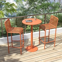 Iron Modern High Chairs Lounge Outdoor Garden Patio Reception Unique Relaxing Bar Stools Fashion Taburetes De Bar Bar Furniture
