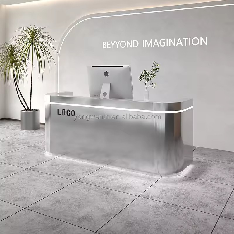 Minimalism Italian Reception Desks Modern Simple Design Counter Storage Beauty Salon Commercial Furniture Guichet D'accueil