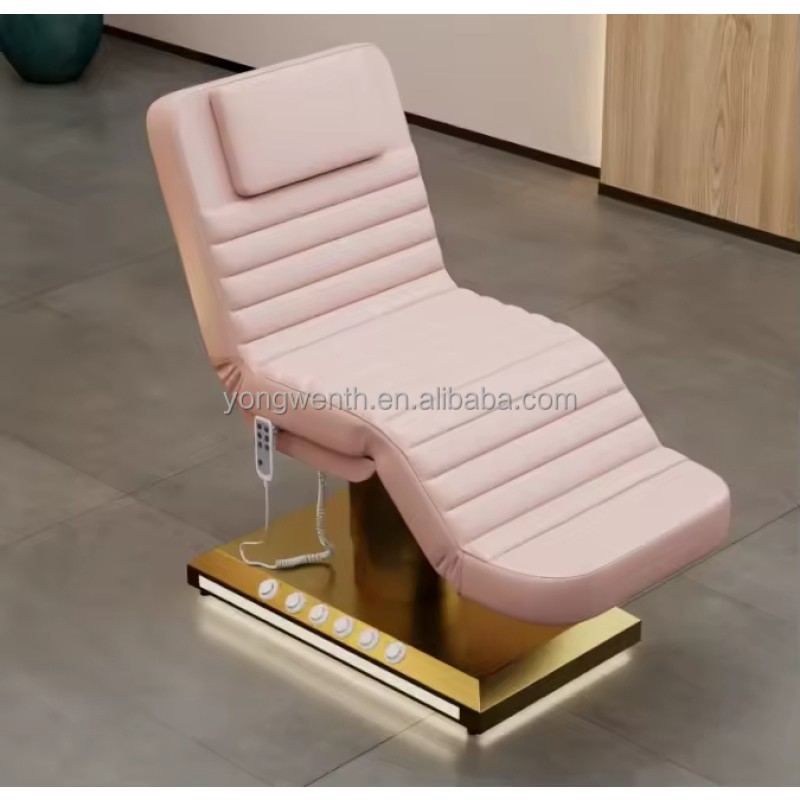 Electric Beauty Bed Lifting Tattoo Bed Stainless Steel with Foot Control Minimally Invasive Beauty Chair Light Luxury