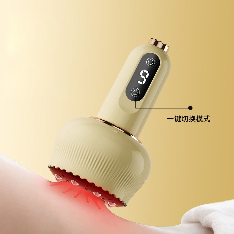 Smart Electric Scraping Massage Cupping Device Heating Suction Cup Back Neck Arm Relieves Body Fatigue Relax Wireless Scraping