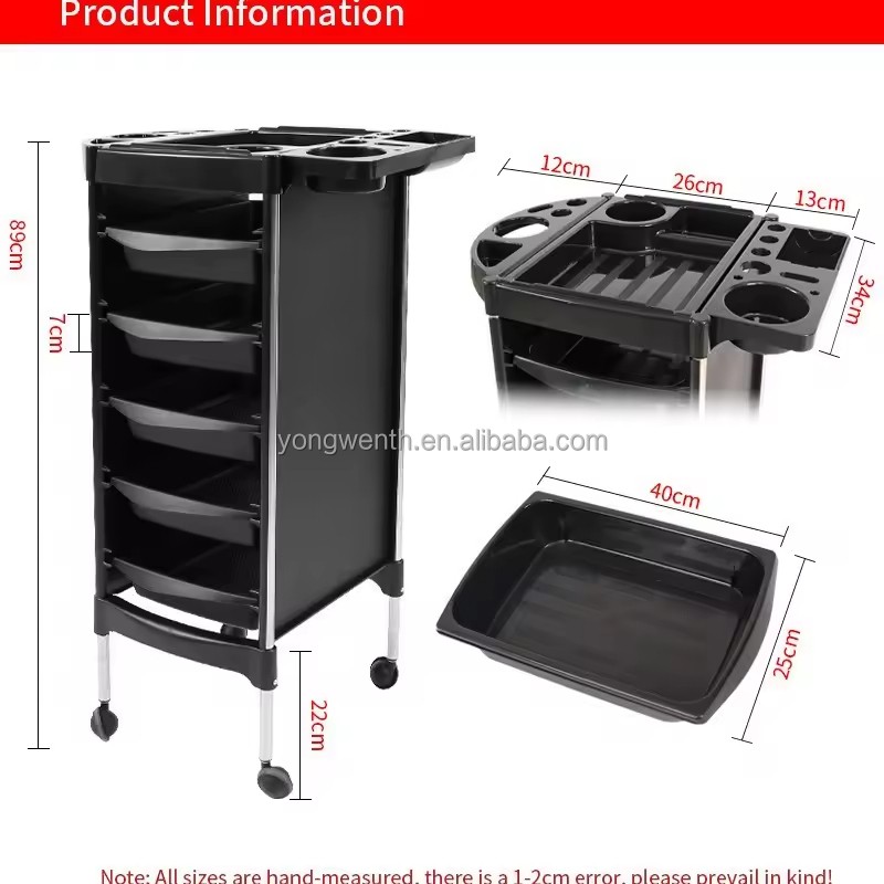 MK Modern Five-Layer Multifunctional Hair Salon Storage Cart Cross-Border Barber Shop Hairdressing Perm Tools Metal Beauty Car