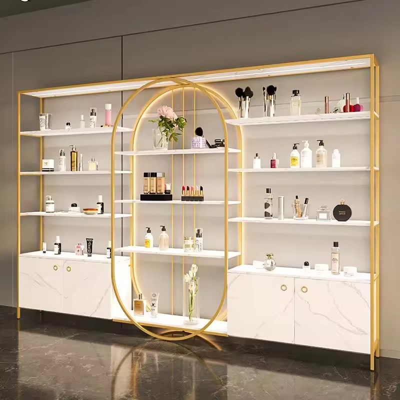 New Style Luxury Skincare Display Cabinet Beauty Salon Display Rack and Short Cabinet