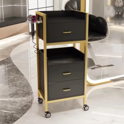 Top Selling Black Gray White Rolling Barber Spa Facial Metal Hair Salon Beauty Salon Hairdressing Trolley Carts