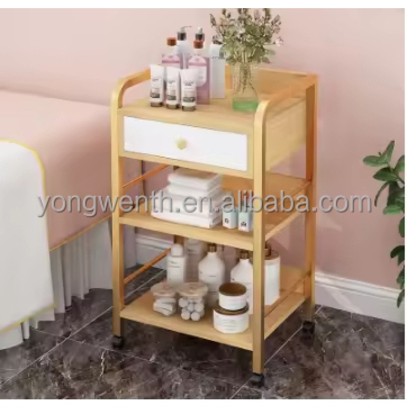 Factory Wholesale Convenient Economic Metal Folding Spa Salon Trolley Modern Design Style for Hair Salon & Home Use