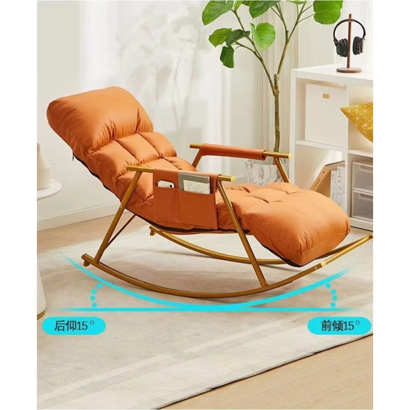 Lying Chairs, Household Lazy , Rocking , Single Person Leisure Balconies, Bedrooms, Light Luxury, Modern Large Chair