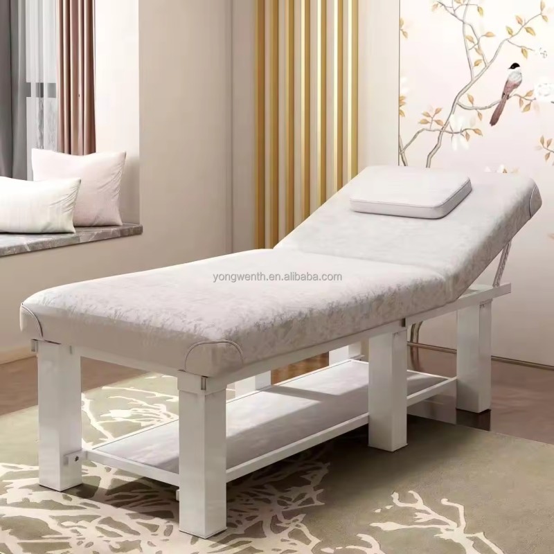 Professional Stretcher Cosmetic Bed Portable Cosmetic Reclining Folding Massage Bed Spa Lash Beds Luxury Curved Beauty Furniture