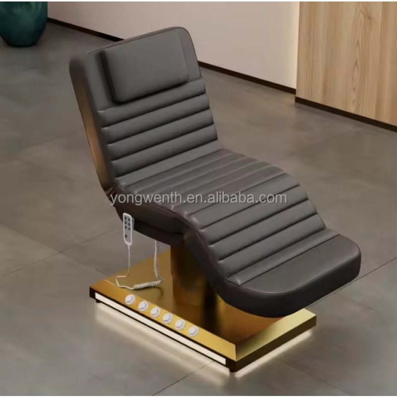 Electric Beauty Bed Lifting Tattoo Bed Stainless Steel with Foot Control Minimally Invasive Beauty Chair Light Luxury