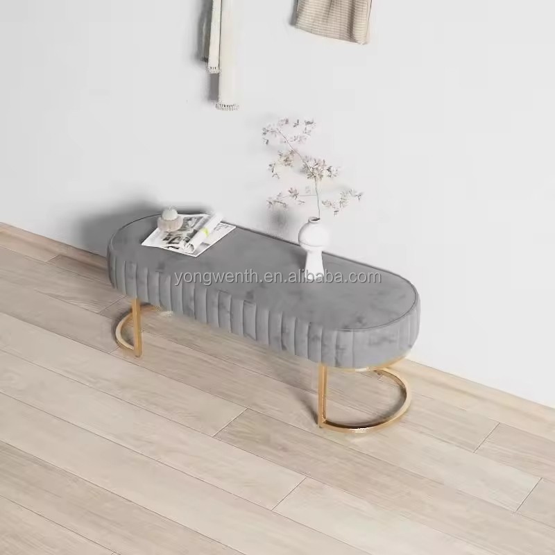 Nordic  Ottomans Long Sofa Bench Luxury Home Creative Doorway Corridor Shoe Changing Stool Fitting Room Chair