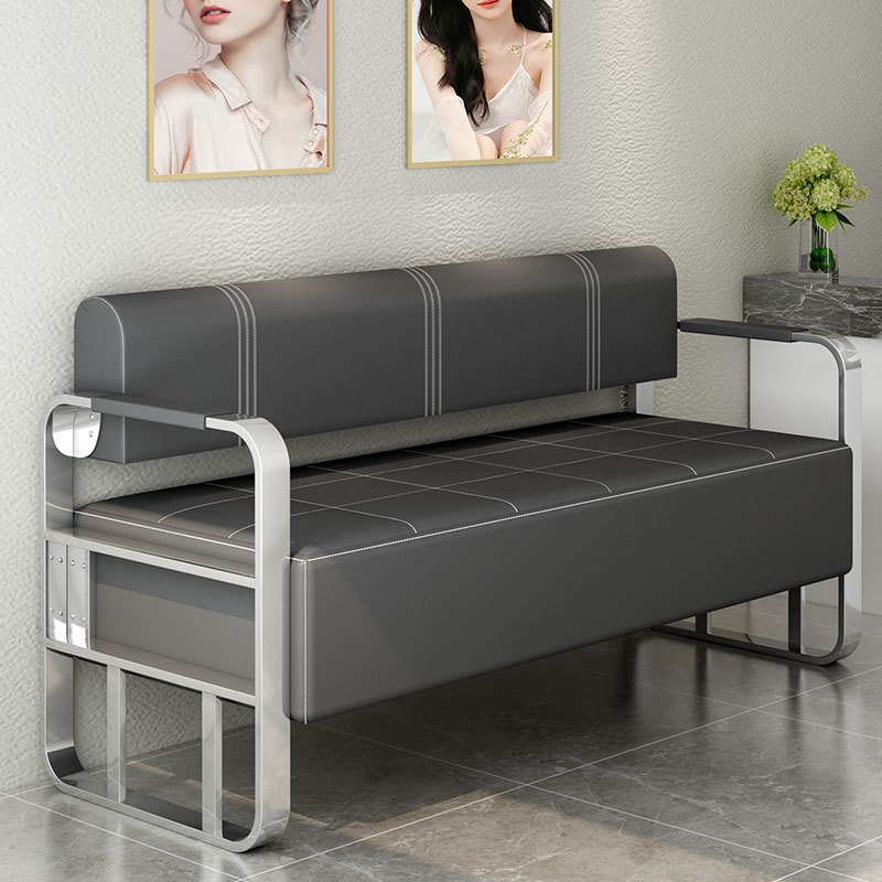 Office Reception, Light Luxury Small-sized Sofa, Hair Salon, Waiting Chair, Clothing Beauty Salon, Hair Salon, Lounge Area, Sofa