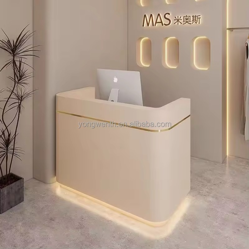 Cream Style Modern Simple Small Women's Clothing Store Barber Shop Beauty Salon Checkout Page Counter Shop bar Customization
