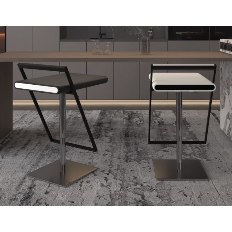 Luxury Stainless Steel Bar Stools Vanity White Swivel Adjustable Height Bar Chairs Ergonomic Relaxing Sillas De Bar Furniture