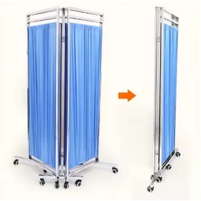 High Quality Stainless Steel Hospital Medical Ward Folding Screen 4 Sections 4 Fold Curtain Best Prices