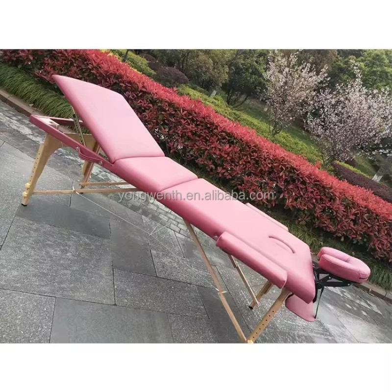 Massage Couch Folding Massage Portable Portable Moxibustion Beauty Physiotherapy Bed Solid Wood