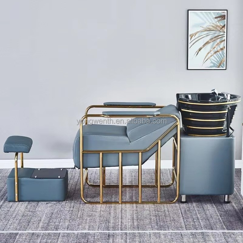 Cheap Comfortable Multifunctional Hair Salon Furniture Beauty Salon Massage Hair Washing Shampoo Bed with Bowl