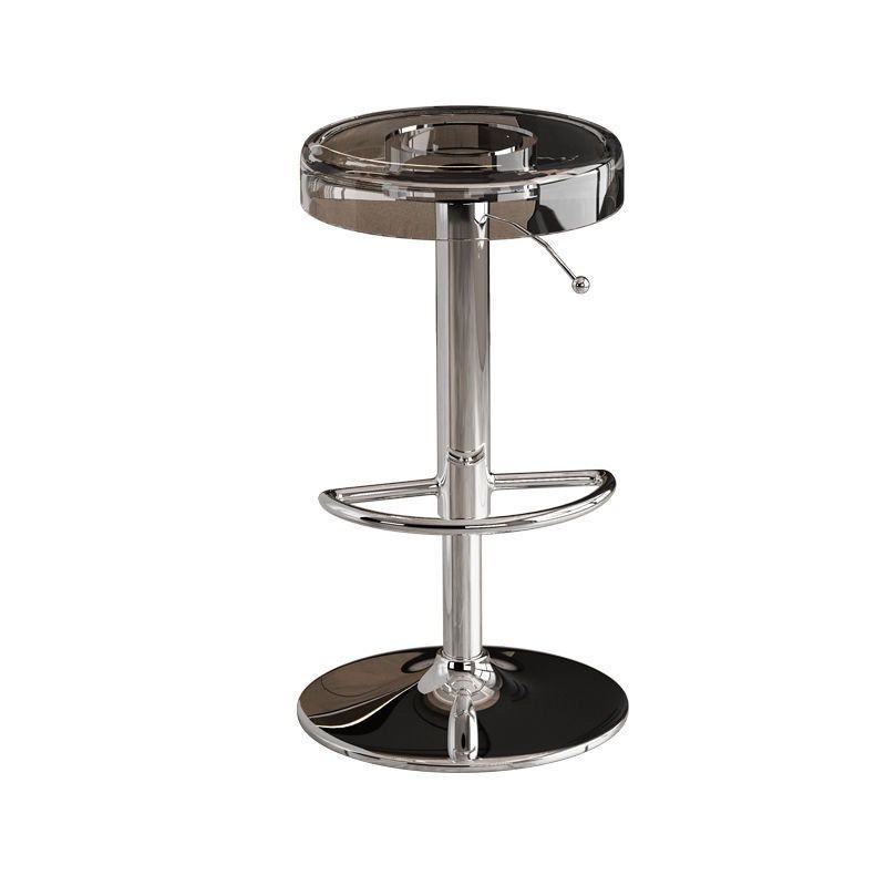 Factory Wholesale Modern bar Stool Metal Frame Acrylic Adjustable Rotating Hair Salon Lift Transparent Chair