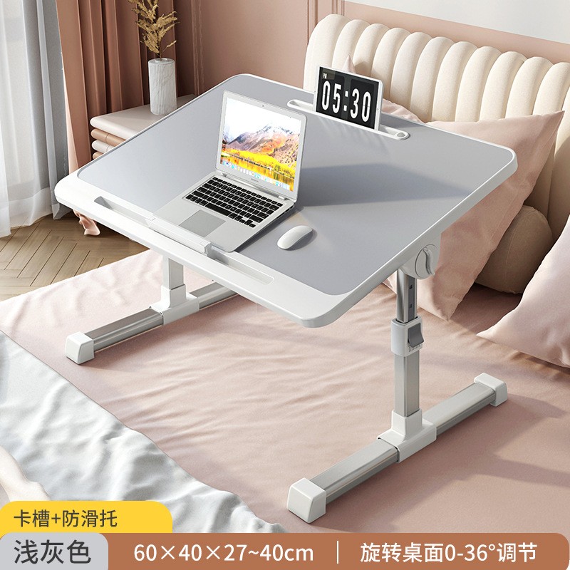 Mini Writing Desk Home Use Laptop Desk With Usb Light Bookshelf Drawer Foldable Bedside Table
