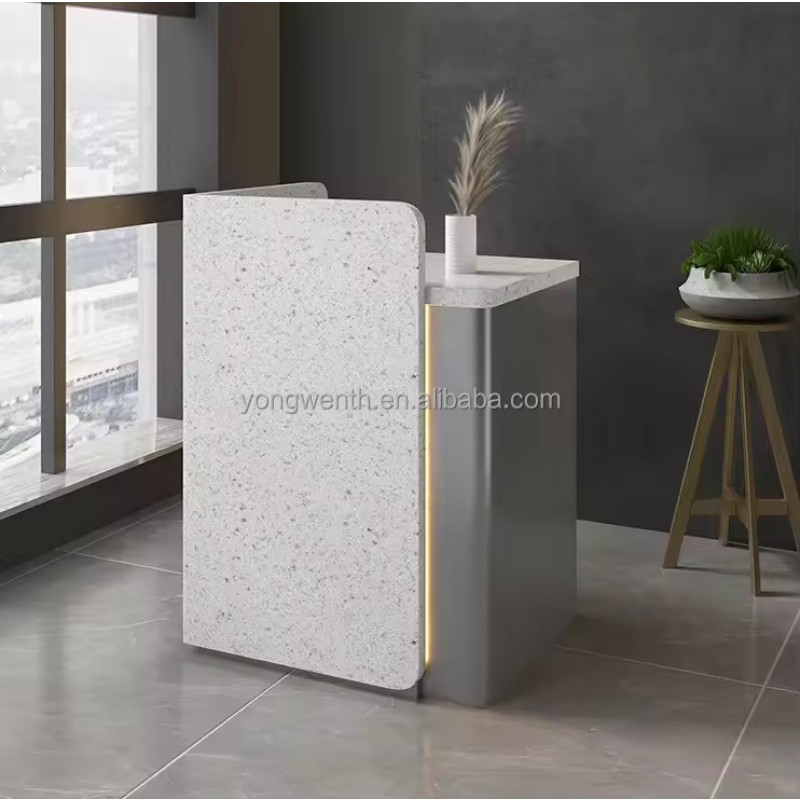 Simple Modern Cashier Desk Welcome Service Front Desk bar Table Company Reception Desk with LED Lights