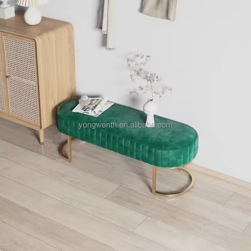 Nordic  Ottomans Long Sofa Bench Luxury Home Creative Doorway Corridor Shoe Changing Stool Fitting Room Chair