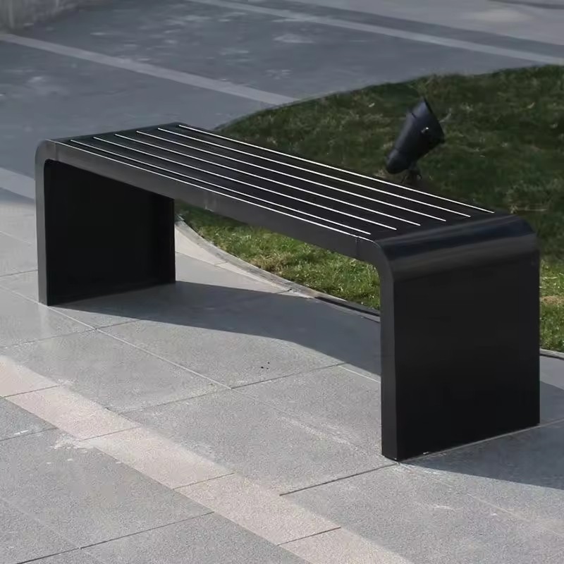 Outdoor Table and Chair Courtyard Outdoor Dining Combination Park Leisure All-metal Colored Park Bench Chairs Manufacturers