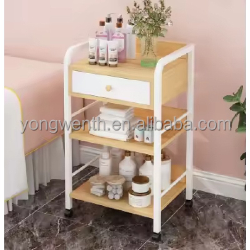 Factory Wholesale Convenient Economic Metal Folding Spa Salon Trolley Modern Design Style for Hair Salon & Home Use