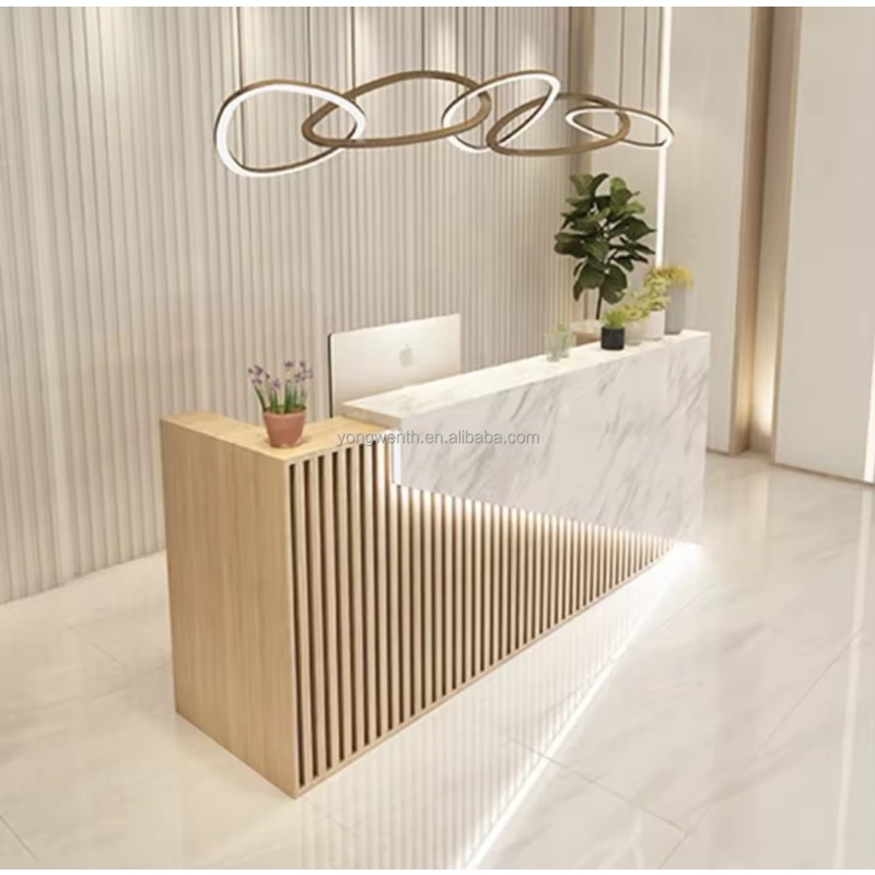 High Quality White Modern Checkout Counter Modern Design Grocery Store Checkout Counter Cashier Reception Desk Accounting Office