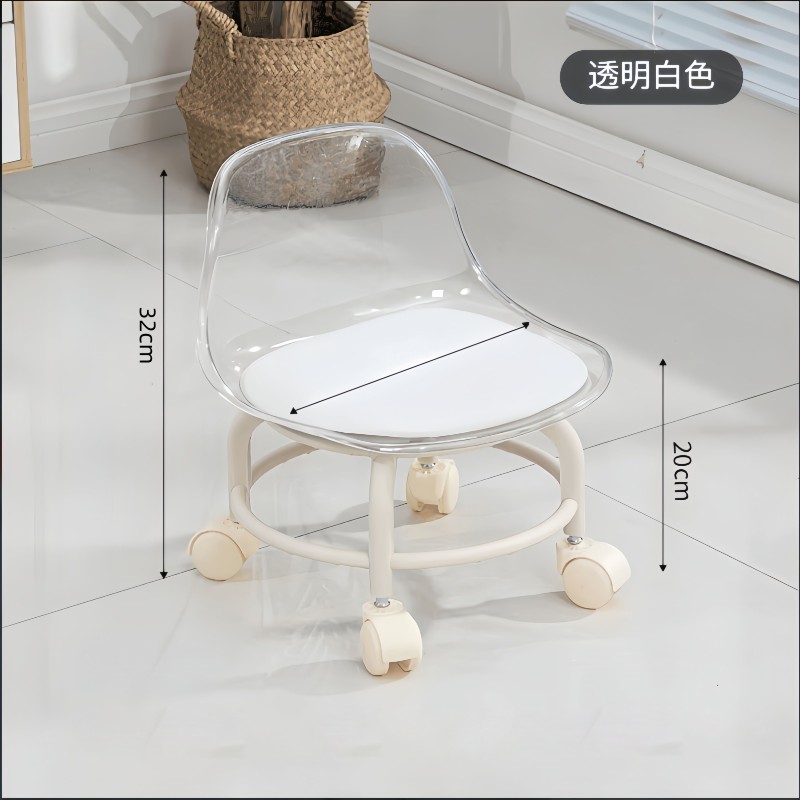 Household Round Stool, Thickened Small Chair, Plastic Round Stool, Modern and Simple High Stool, Dining Table Stool, Stackable