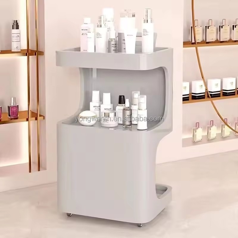 Beauty Salon Multi-functional ABS Beauty Rack Spa White pink Beauty Equipment Trolley and Custom-made logo