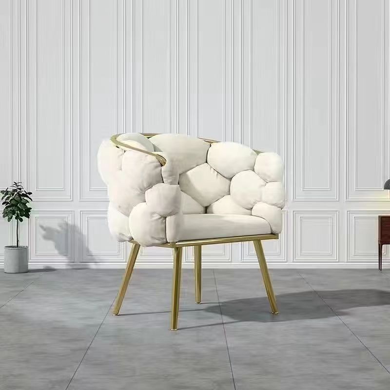 Formwell Leisure Single Sofa Chair Velvet Armchair with Gold Legs Makeup Chair with Upholstered for Living Room Bedroom
