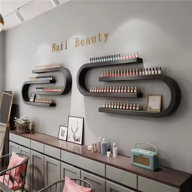 Manicure Display Stand U-shaped Nail Polish Rack Wall Hanging Wall Display Rack Wall Hanging U-shaped Storage Shelf
