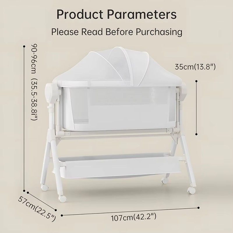 Modern Multi-Functional Electric Cradle Bed & Rocking Chair Intelligent Baby Coax for Newborns Bedside Crib Bedroom Hospital Use
