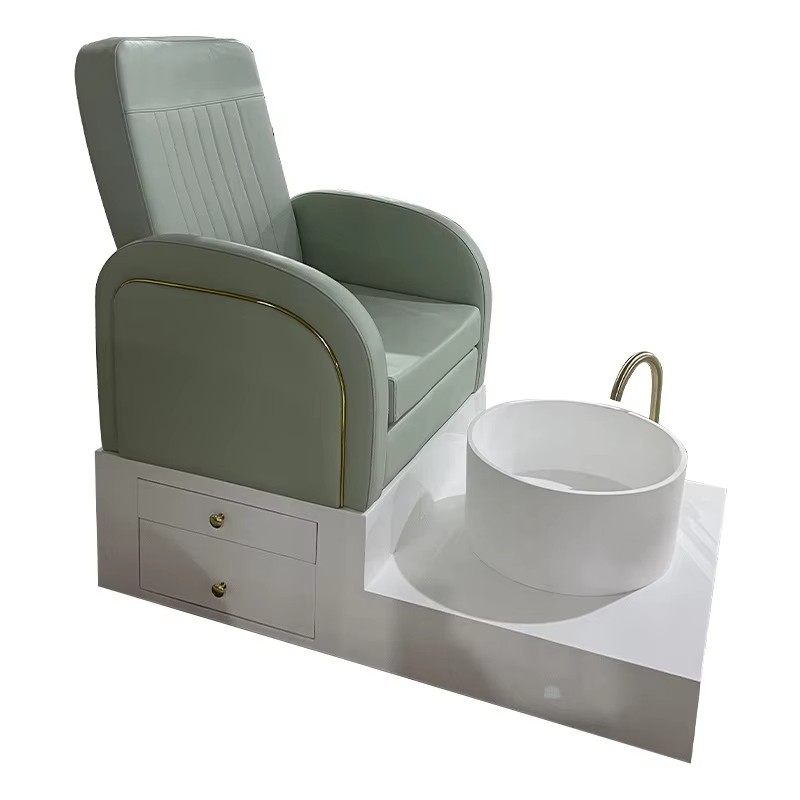 2025 New Design Nail Salon Furniture Luxury Spa Pedicure Chair Pipeless Portable Pedicure Bowl Foot Spa Bowl Massage Chair