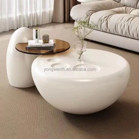 Wholesale Price Living Room Furniture Cream Minimalist Tea Table Modern Coffee Tables Combination for Home