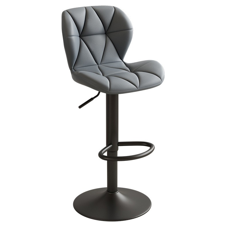 Bar Chair, 360 ° Rotation Adjustable Height, Faux Leather Upholstered with Backrest, Bar Furniture, for Dining Room, Kitchen