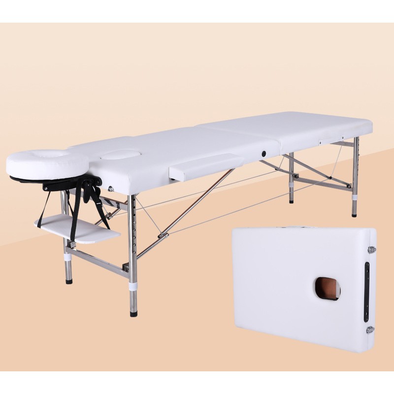Portable Massage Table Professional Massage Bed 3 Fold 82 Inches Height Adjustable for Spa Salon Lash Tattoo
