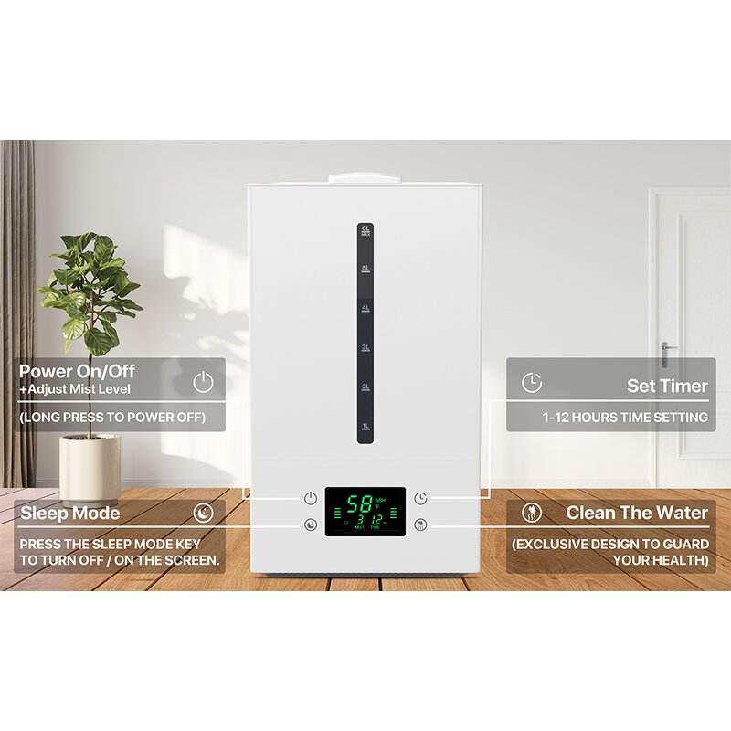 Ultrasonic Humidifier Manufacturer - 6L Oil Diffuser Air