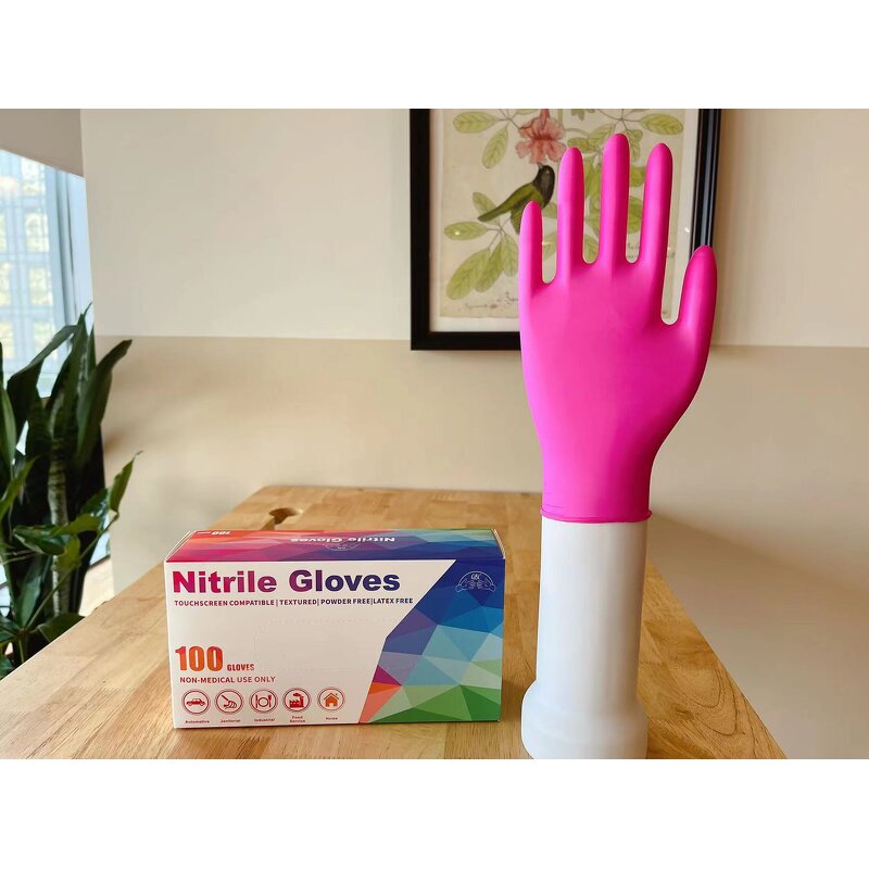 4 Mil Pink Gloves Manufacturer - Cheap EN374 100 Pcs/Box