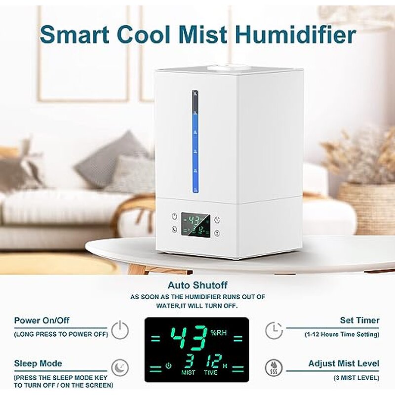 6L Humidifiers Manufacturer - for Bedroom Large Room Cool