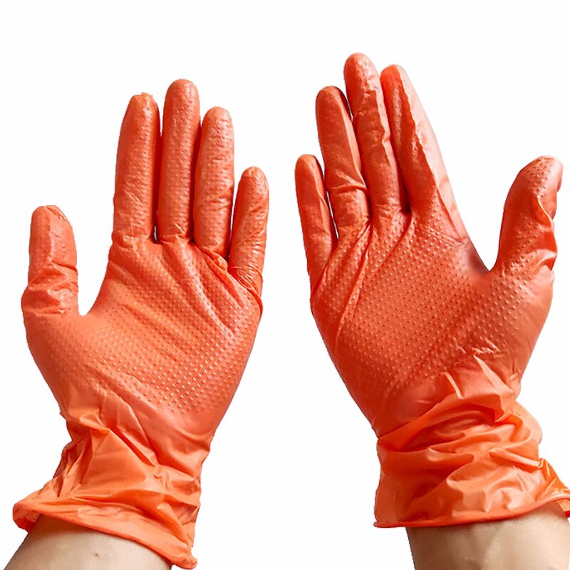 Diamond Nitrile Gloves Manufacturer - Black Garage Mechanic