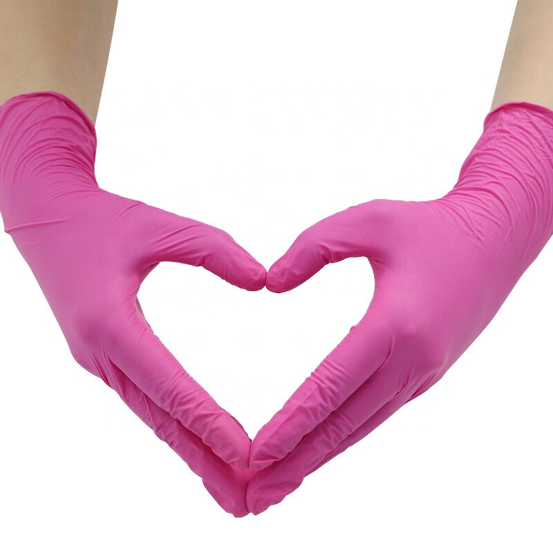 4 Mil Pink Gloves Manufacturer - Cheap EN374 100 Pcs/Box