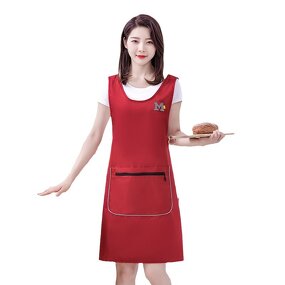 Waterproof Chef Apron Factory - Solid Color Polyester Anti-Wear Anti-Oil Stain Household Dining