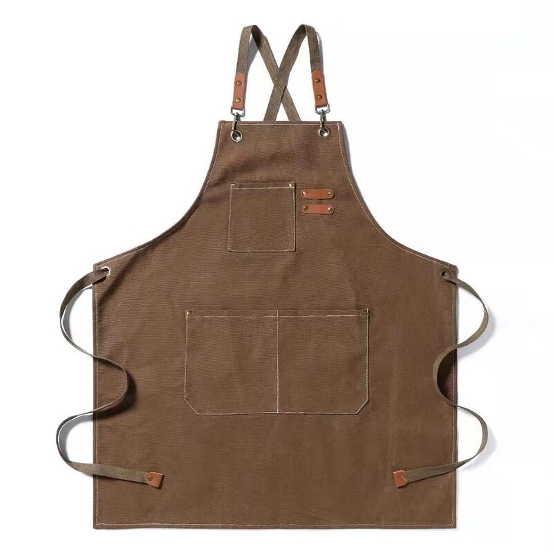 Garden Aprons Supplier - OEM Logo Cotton Canvas Durable with Tools Pockets