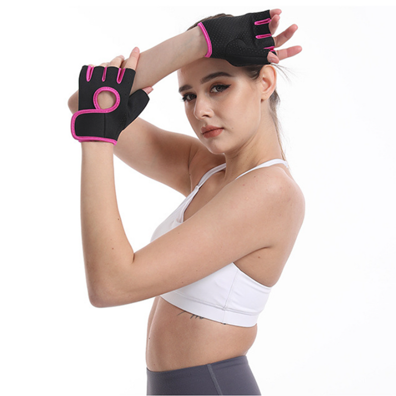 Neoprene Gym Gloves Supplier - China OEM Brand Logo Summer Black Cycling Sports Fitness