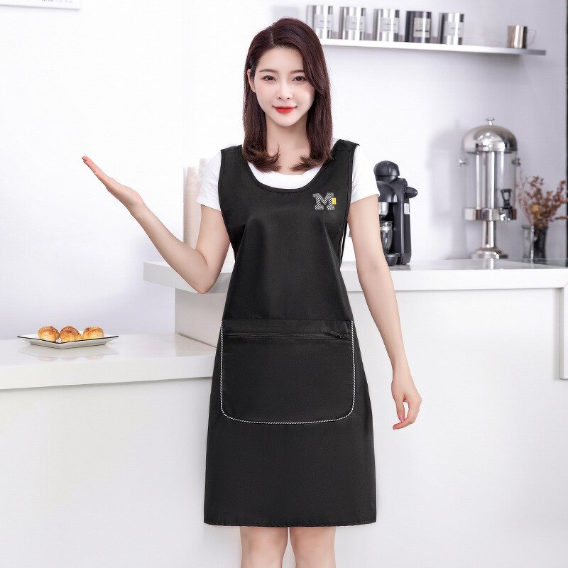 Waterproof Chef Apron Factory - Solid Color Polyester Anti-Wear Anti-Oil Stain Household Dining