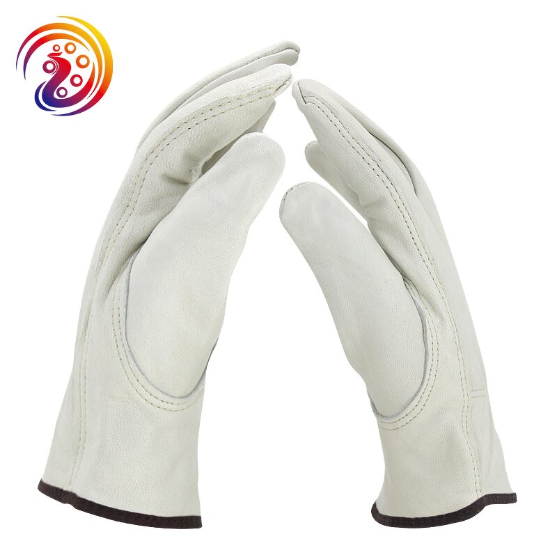 Long Sheepskin Leather Gloves Factory - Durable Heat Resistant BBQ Farm Gardening