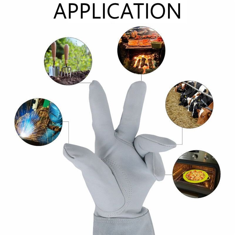 Gardening Driving Safety Gloves Manufacturer - Wholesale with Stretchable Wrist Sheepskin Leather Work Protective