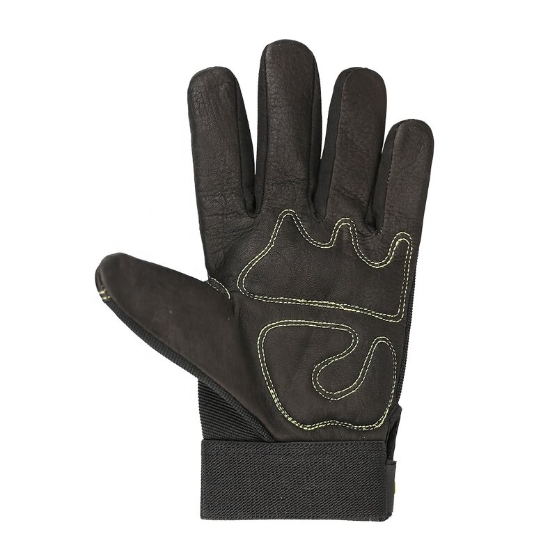 PU Leather Half Finger Gloves Factory - Men Women Black Outdoor Gym Driving Riding