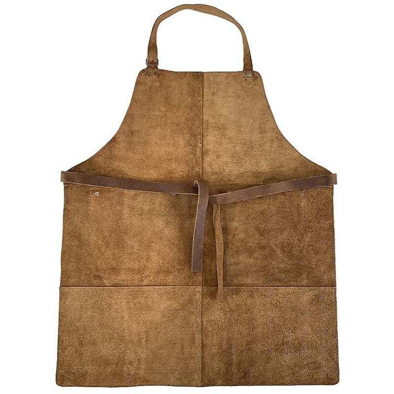 Deerskin Leather Work Gloves Supplier - Brown for Industrial Production Riding Driving Gardening Farm