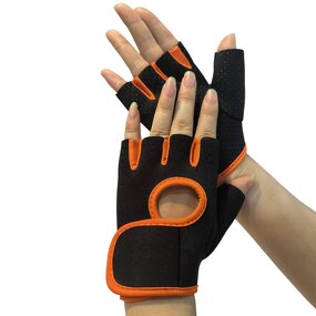 Sports Workout Gloves Supplier - Wholesale OEM Logo Breathable Anti-slip Adjustable Wrist Half Finger