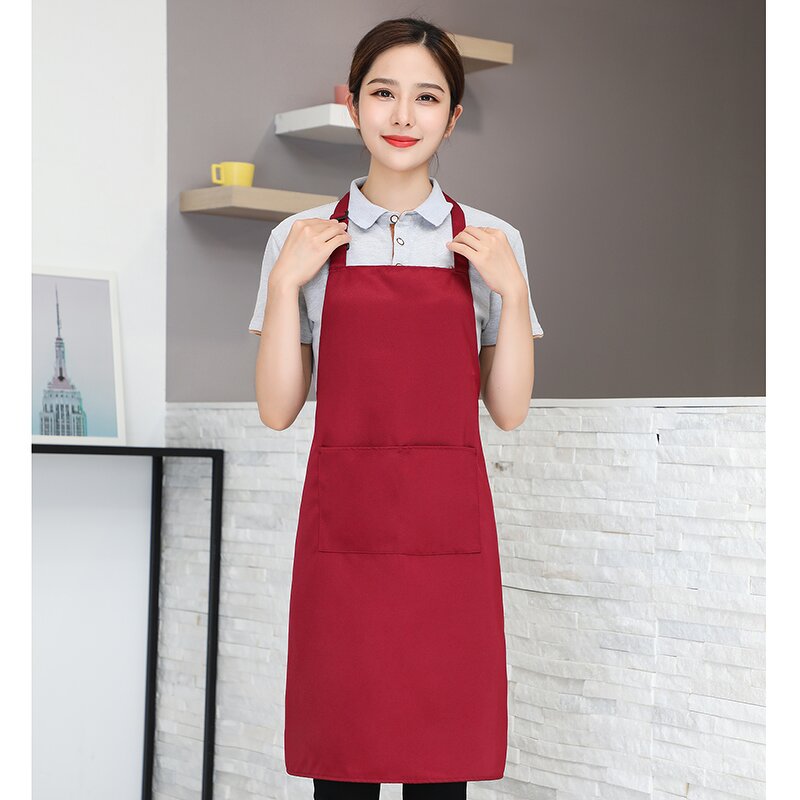Oil-proof Bibs Aprons Manufacturer - Personalized Unisex Customized Logo Polyester Cooking Chef