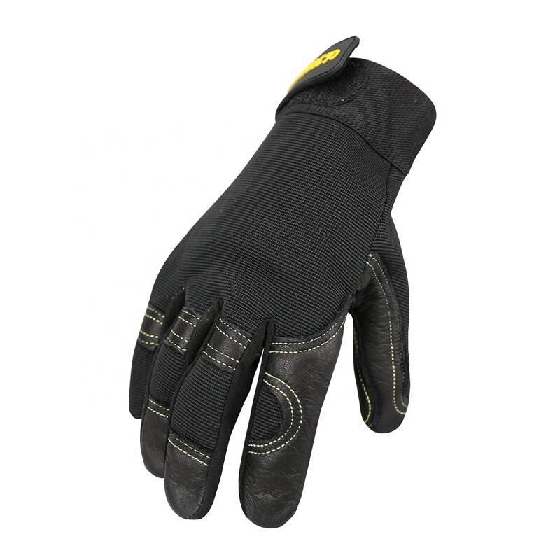 PU Leather Half Finger Gloves Factory - Men Women Black Outdoor Gym Driving Riding